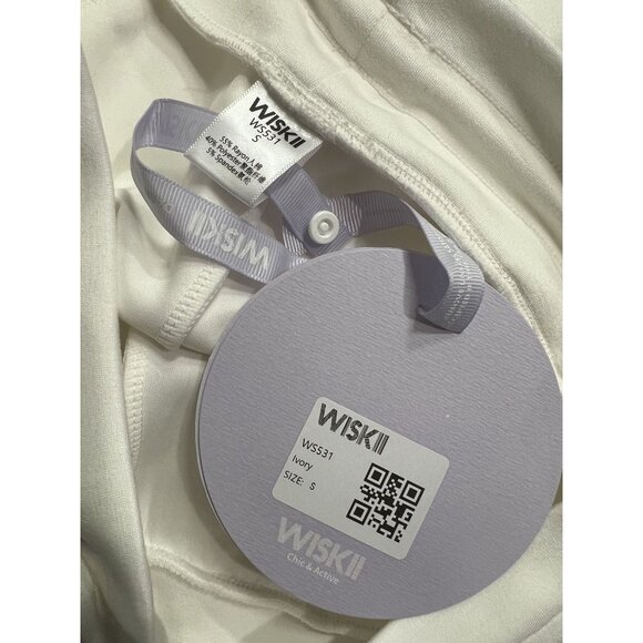 WISKII High-Waist Dreamy Wide Leg Pant Style WS531 in Ivory - Picture 6 of 6